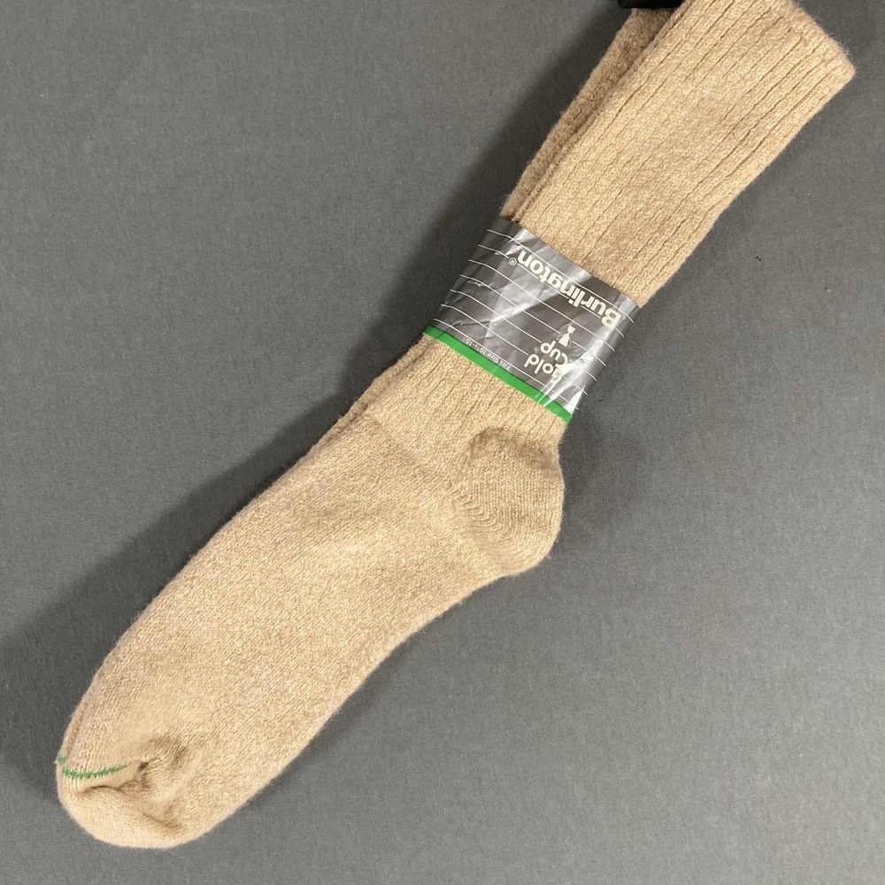 Vintage Burlington Wool Socks Gold Cup Made In USA Bioguard‎ Size 10.5-15